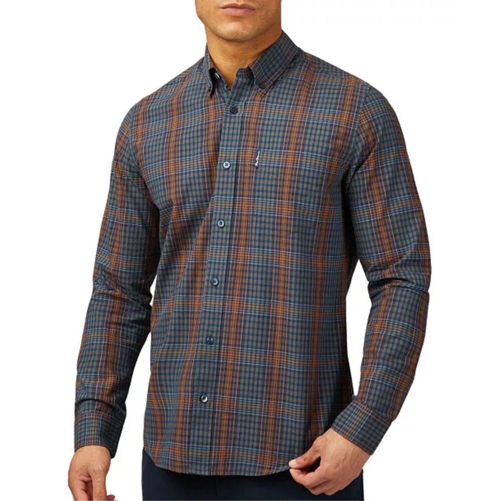 Ben Sherman NWT Regular-Fit Check Button-Down Shi… - image 1
